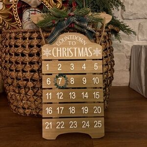 Wooden Christmas Countdown Calendar